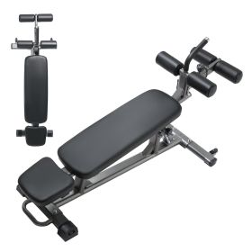 Sit Up Bench, Decline Ab Bench with Reverse Crunch Handle, with 4 Adjustable Height Settings, Heavy Duty Steel, 1000 Lbs Capacity