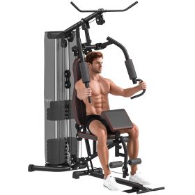 Home Gym, Multifunction Gym Equipment with 100Lbs Weight Stack for Back, Chest, Arm, Leg and Full Body Workout