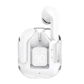 Bluetooth 5.3 Over-ear Headphones, Air31 True Wireless Stereo Hi-fi Sound Headphones, Nirkabel Headphones LED (Color: White)