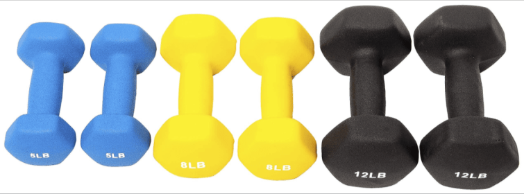 Only Supports Self Pickup  Colored Neoprene Dumbbell Set With Rack, Multiple Weight Options (Option: 5x8x12LB Pairs)