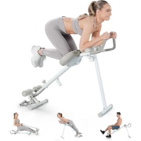 Pro Max Home Gym 4-in-1 Fitness Equipment Rowing Machine, Leg Press, Abdominal Glide, Roman Chair, Fitness Equipment For Abdominal And Core Stren (Color: White)
