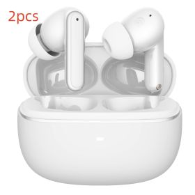 Wireless Bluetooth Noise Reduction In-ear Headphones (Option: White2pcs-ENC Noise Cancellation)
