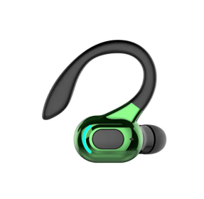 New Bluetooth 5.1 Headset Wireless Earbuds Earphones Stereo Headphones Ear Hook (Color: Green)