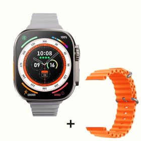 DaTeoy ZD8 Ultra Smart Watch Series 8 49mm Titanium Alloy Body 2.0&quot; Retina Screen BT Call NFC ECG IP68 Waterproof Smartwatch Men (Color: Gold add orange)