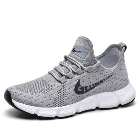 New trendy, fashionable, comfortable, versatile and breathable men's casual sports shoes, men's running shoes (Color: GRAY, size: 40.0)