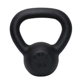 Arm Power Exercise Equipment Kettlebell for Home Fitness (Color: Black, Weights Available: 5LB)