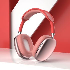 P9 pro max bluetooth headphones wireless noise canceling headphones headset headset pops (Color: Red)