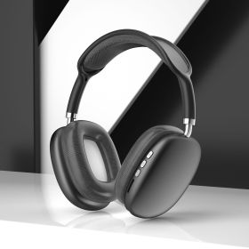 P9 pro max bluetooth headphones wireless noise canceling headphones headset headset pops (Color: Black)