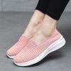 Summer new breathable net flying weaving women's shoes comfortable casual women's shoes trend 100 loafers a slip-on loafers
