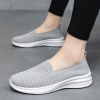 Summer new breathable net flying weaving women's shoes comfortable casual women's shoes trend 100 loafers a slip-on loafers