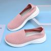 Summer new breathable net flying weaving women's shoes comfortable casual women's shoes trend 100 loafers a slip-on loafers
