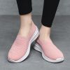 Summer new breathable net flying weaving women's shoes comfortable casual women's shoes trend 100 loafers a slip-on loafers