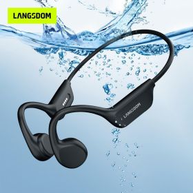 IPX8 Waterproof Headphones, Swimming-specific Bluetooth Headphones, Sports Wireless Earbuds With 32G TF Card, Stereo Bone Conduction Headphones (Color: Black)